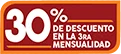 30% de descuento en la 3ra mensualidad